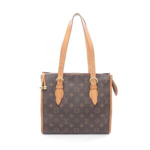 Louis Vuitton Popincourt Monogram Tote Bag Canvas Leather Brown